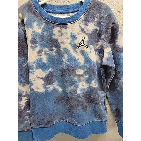 Vtg Air Jordan Blue Tiedye Crew neck Sweatshirt Size Youth S 8-10 Yrs - Picture 2 of 10